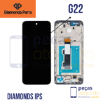 S-1039 FRONTAL MOTOROLA MOTO G22 (XT2231) COM ARO DIAMONDS IPS