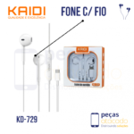 FONE DE OUVIDO KAIDI COM FIO TIPO C (KD-729)