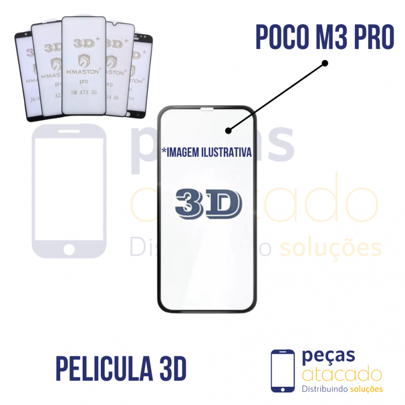 P-0319 PELICULA XIAOMI POCO M3 PRO 3D