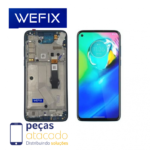 S-0264 FRONTAL MOTOROLA MOTO G8 POWER LITE (XT-2055) COM ARO PRETO WEFIX IPS