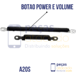 BE-0036 BOTAO EXTERNO POWER E VOLUME SAMSUNG A20S PRETO (Vermelho)