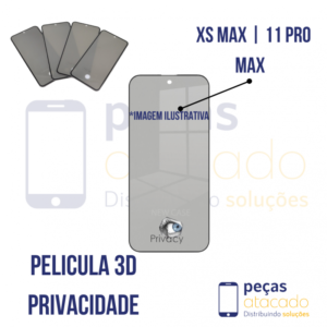 P-0385 PELICULA IPHONE XS MAX | 11 PRO MAX 3D PRIVACIDADE