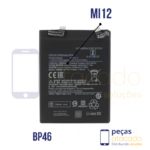 BA-0636 BATERIA 1 LINHA XIAOMI MI12 (BP46)