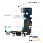 SB-0304 FLEX CONECTOR DE CARGA IPHONE 8G – PRETO (PRIME)