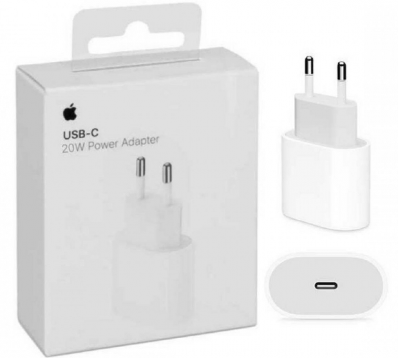FONTE ORIGINAL APPLE 20W USB-C PARA LIGHTNING (A2465) (COM NOTA)