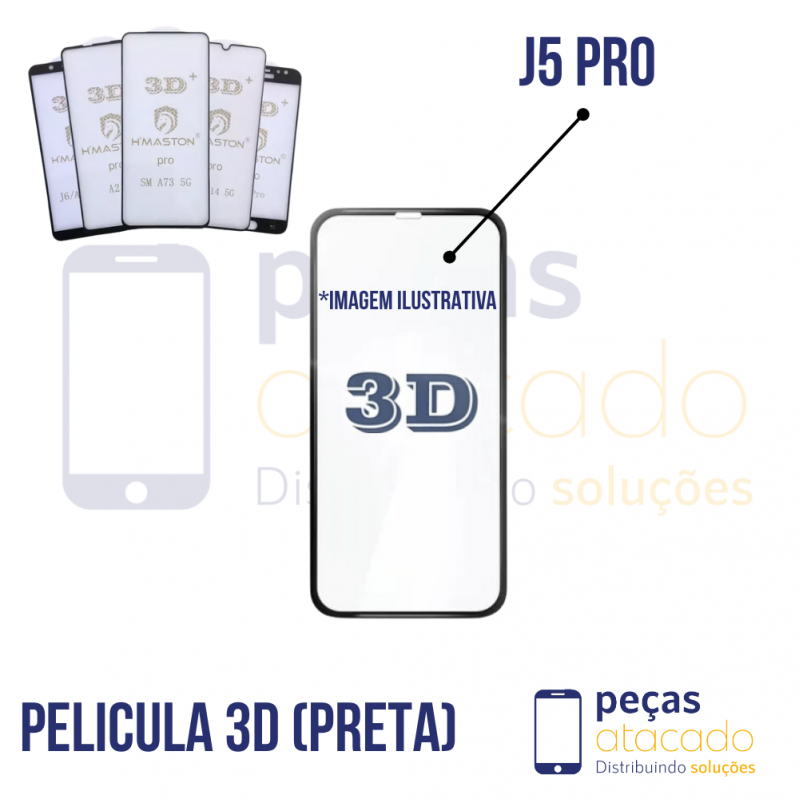 P-0679 PELICULA SAMSUNG J5 PRO PRETO 3D