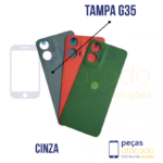 TAMPA TRASEIRA MOTOROLA MOTO G35 CINZA
