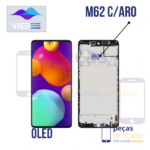 S-0679 FRONTAL SAMSUNG M62 COM ARO PRETO VIBE OLED