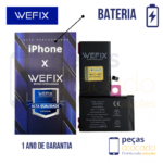 BA-0645 BATERIA WEFIX IPHONE X (A1901) ANATEL (1 ANO DE GARANTIA)