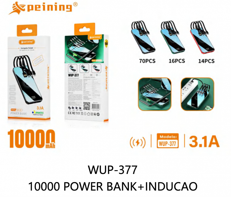 POWER BANK PEINING INDUÇÃO 10.000 WUP-377