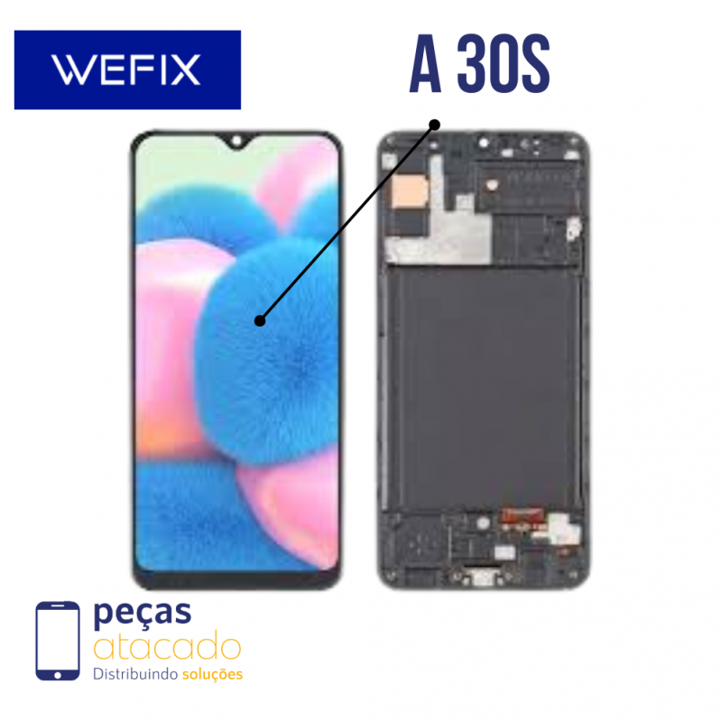 FRONTAL SAMSUNG A30S (SM-A307) COM ARO WEFIX OLED