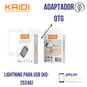 ADAPTADOR OTG KAIDI LIGHTNING PARA USB (KD-2524A)
