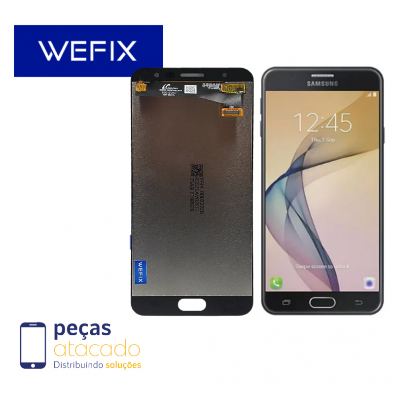S-0143 FRONTAL SAMSUNG J7 PRIME (SM-G610) PRETO WEFIX IPS