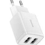 FONTE BASEUS COMPACT BRANCO 2U 10.5W (70202)