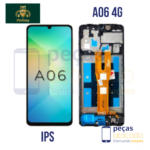 S-0993 FRONTAL SAMSUNG A06 4G (SM-A065) COM ARO PRETO WE KEEP IPS