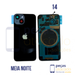 N-0066 TAMPA TRASEIRA COM SUPORTE E IMÃ IPHONE 14 BRANCO ESTELAR