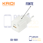 KIT CARREGADOR KAIDI USB + C | TIPO C PARA TIPO LIGHTNING 20W  CQ-1501CL