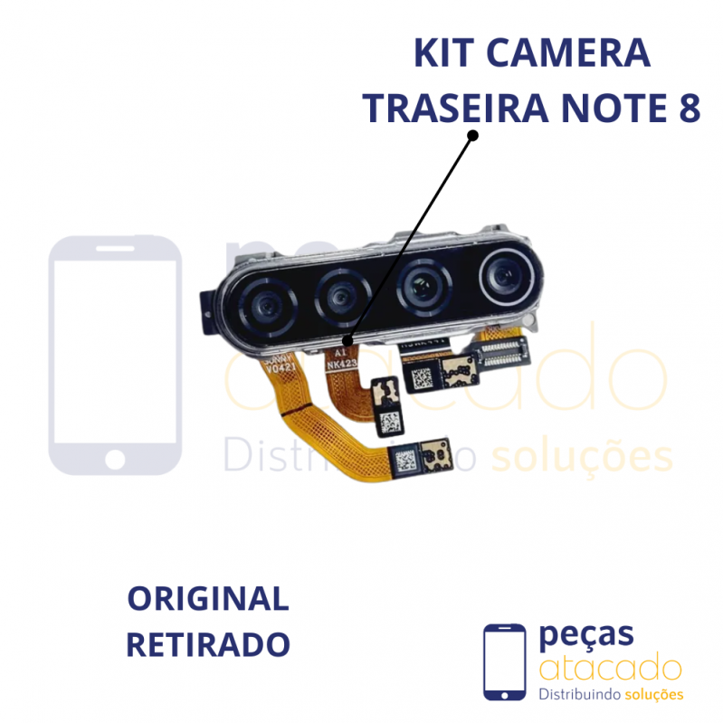 G-0052 KIT CAMERA TRASEIRA COMPLETO XIAOMI NOTE 8 ORIGINAL RETIRADA
