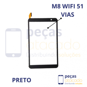 TOUCH TABLET MULTILASER M8 WIFI 51 VIAS PRETO