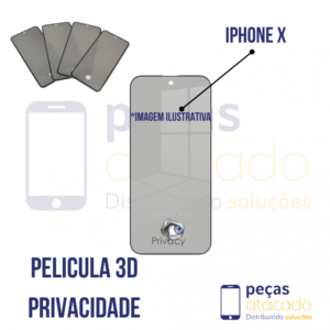 P-0371 PELICULA IPHONE X 3D PRIVACIDADE