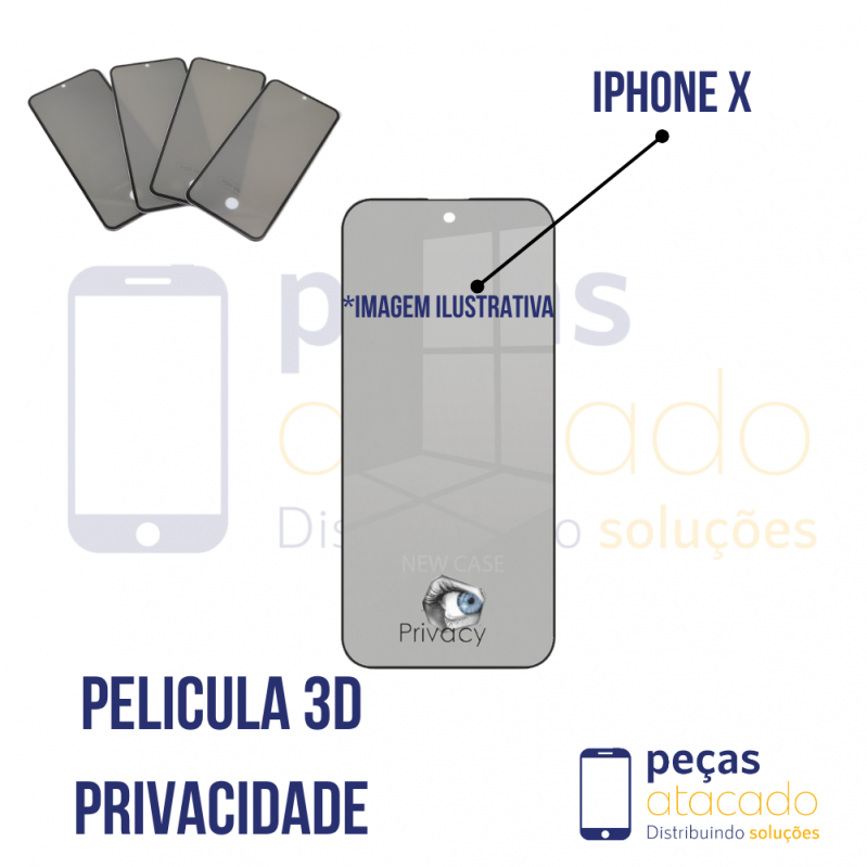P-0371 PELICULA IPHONE X 3D PRIVACIDADE