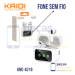 FONE DE OUVIDO SEM FIO KAIDI COM TELA  KNC-4219