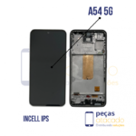 S-0838 FRONTAL SAMSUNG A54 5G (A546) PRETO COM ARO INCELL IPS