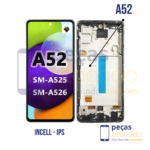 S-0926 FRONTAL SAMSUNG A52 4G (SM-A528) 5G (SM-A525) COM ARO PRATA INCELL IPS