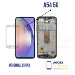 S-0861 FRONTAL SAMSUNG A54 5G (A546) PRETO COM ARO ORIGINAL CHINA  OLED