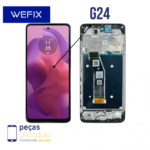 S-0192 FRONTAL MOTOROLA MOTO G24 (XT2423-1) | | G24 POWER (XT-2425) COM ARO PRETO WEFIX IPS
