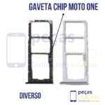 CH-0072 GAVETA DE CHIP MOTOROLA MOTO ONE PRATA