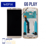 S-0234 FRONTAL MOTOROLA MOTO G6 PLAY | E5 COM ARO DOURADA WEFIX IPS