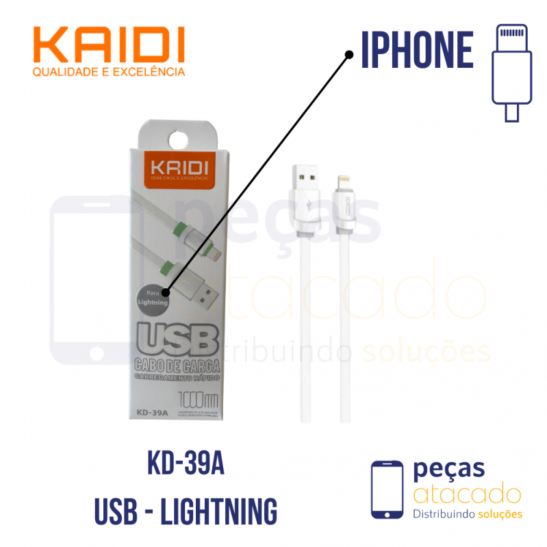 CABO KAIDI USB-LIGHTNING (KD-39A)