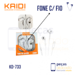 FONE DE OUVIDO KAIDI COM FIO TIPO C (KD-733)