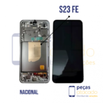 S-0859 FRONTAL SAMSUNG S23 FE (SM-S711U) COM ARO PRETO NACIONAL AMOLED
