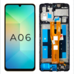 S-0659 FRONTAL SAMSUNG A06 4G (SM-A065) COM ARO PRETO CHINA IPS