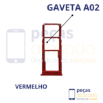 CH-0052 GAVETA CHIP SAMSUNG A02 VERMELHO