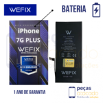 BA-0647 BATERIA WEFIX IPHONE 7G PLUS (A1784) ANATEL (1 ANO DE GARANTIA)