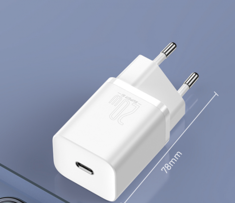 FONTE BASEUS USB-C GAN 5 1C 20W (MINI) BRANCO