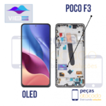 S-0145 FRONTAL XIAOMI POCO F3 (M2012K11AG) COM ARO PRETO VIBE OLED