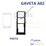 CH-0053 GAVETA CHIP SAMSUNG A02 PRETO