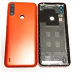 TAMPA TRASEIRA MOTOROLA E7 POWER VERMELHO CORAL