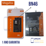 BA-0677 BATERIA MEGAFOX XIAOMI NOTE 8 | NOTE 6 | REDMI 7 | NOTE 8T (BN46) (1 ANO DE GARANTIA)