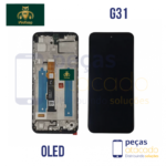 S-0451 FRONTAL MOTOROLA MOTO G31 (XT2173) PRETO COM ARO OLED WE KEEP