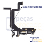 SB-0308 FLEX CONECTOR DE CARGA IPHONE 14 PRO MAX PRIME (Preto)