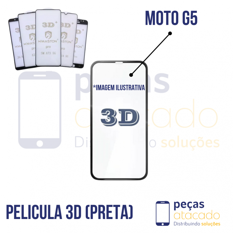 P-0171 PELICULA MOTOROLA MOTO G5 PRETA 3D