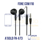 FONE DE OUVIDO COM FIO P2 3.5MM A’GOLD FN-A73