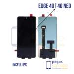 FRONTAL MOTOROLA EDGE 40 | EDGE 40 NEO XT2307 SEM ARO PRETO INCELL IPS